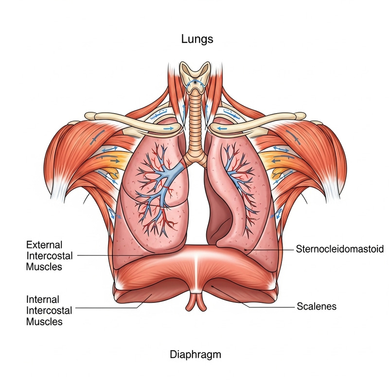 Lungs and Diaphragm Schematic Explained