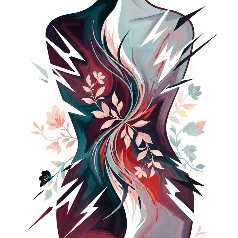 Duality in Endometriosis Art: Abstract Mixed Media Expression Duality in Endometriosis Art: Abstract Mixed Media Expression