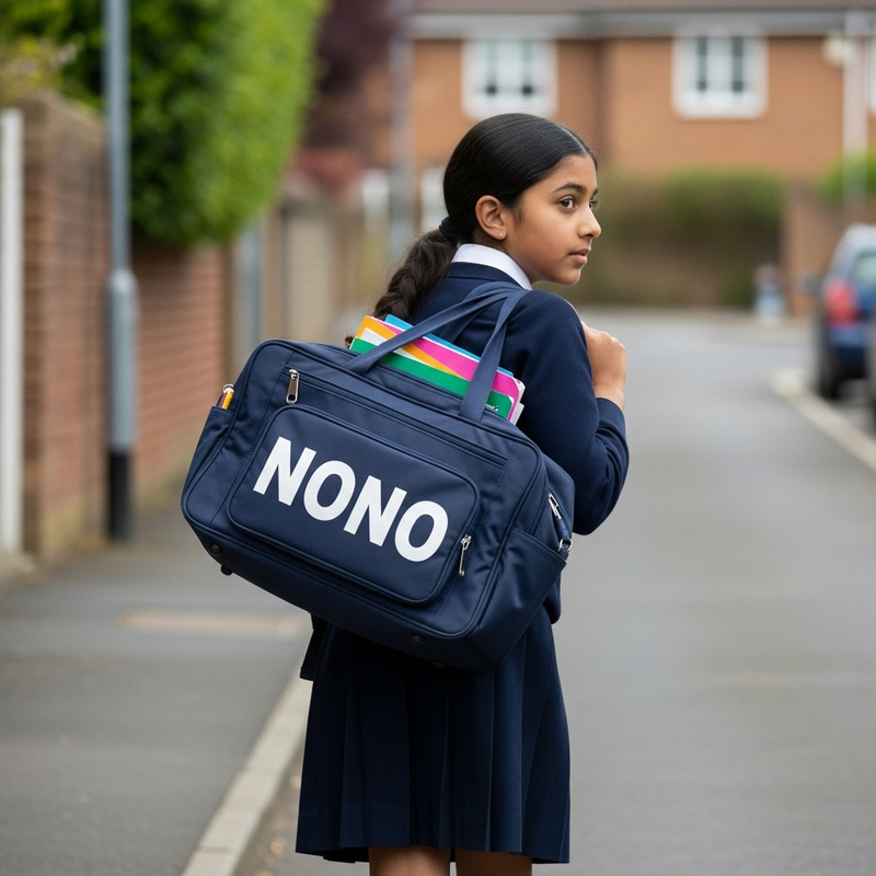 School Girl with Navy 'Nono' Bag | Back to School Style School Girl with Navy 'Nono' Bag | Back to School Style