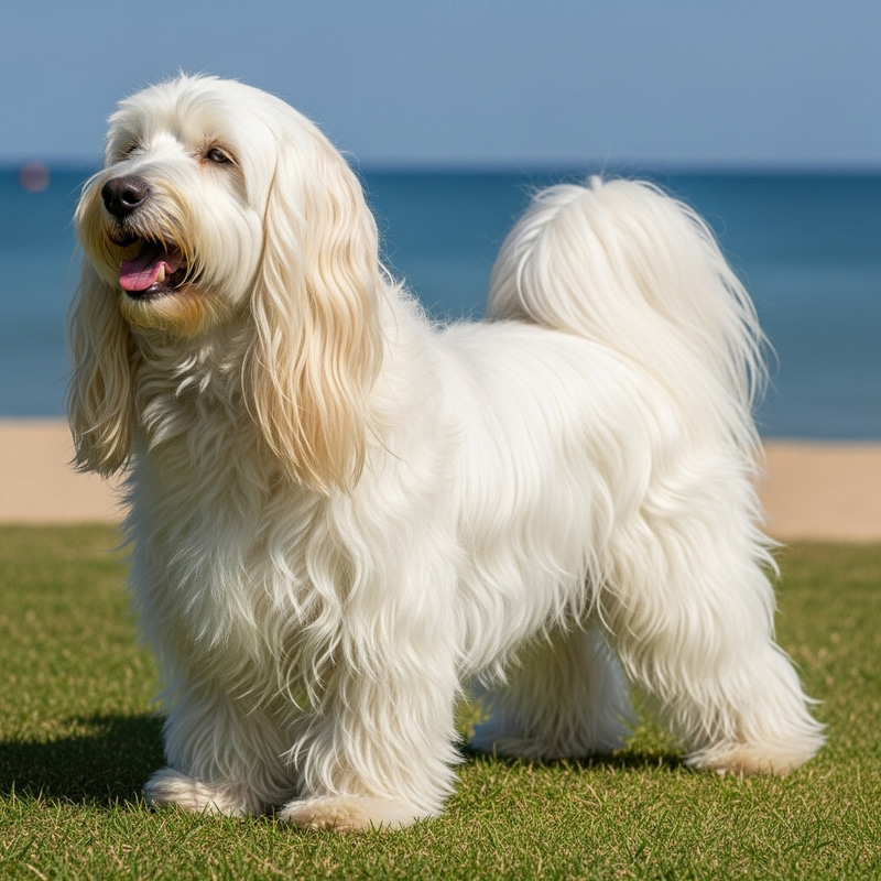 Majestic Dog with Exceptionally Long Hair