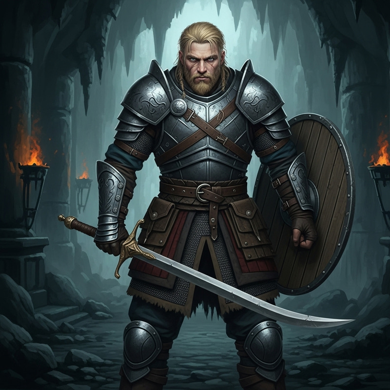 Grimdark Viking Hunter with Blond Hair in Dungeons & Dragons Grimdark Viking Hunter with Blond Hair in Dungeons & Dragons