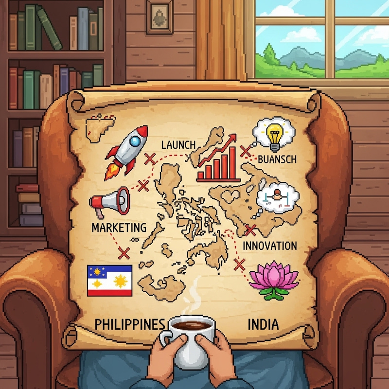 Uncover Business Secrets: Philippines & India | Pixel Art Scene Uncover Business Secrets: Philippines & India | Pixel Art Scene