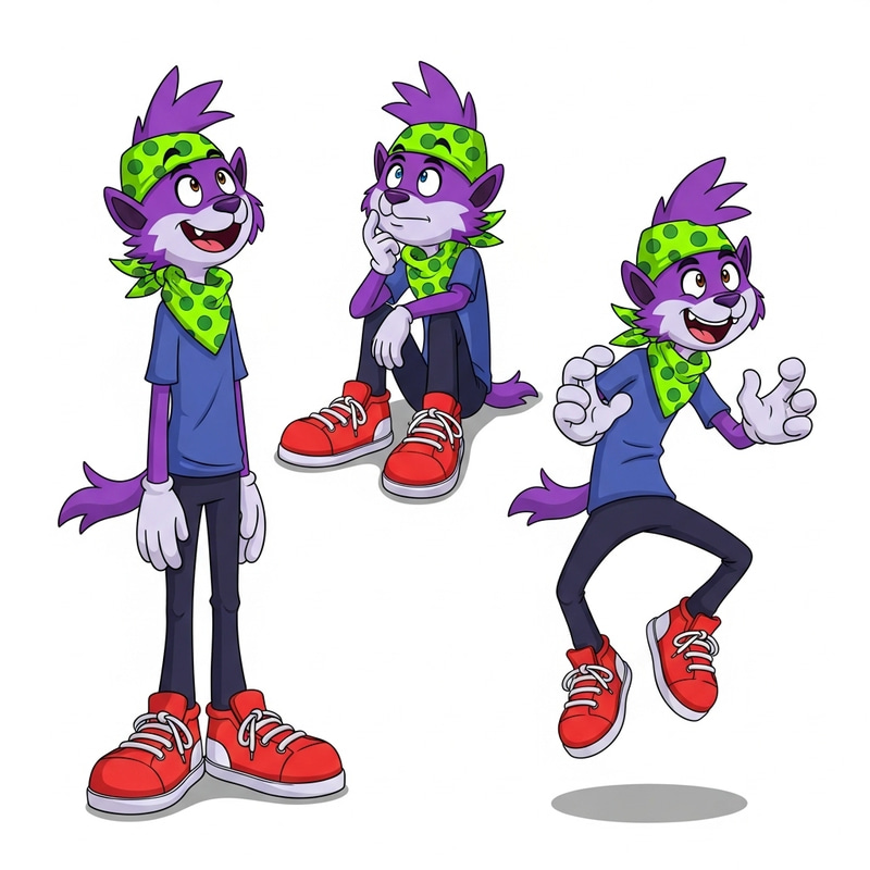 Original Cartoon Character in Fun Poses Original Cartoon Character in Fun Poses