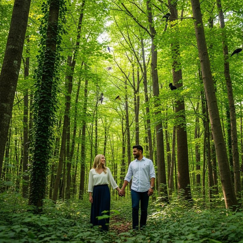 Tranquil Forest Walk: Love in Nature Tranquil Forest Walk: Love in Nature