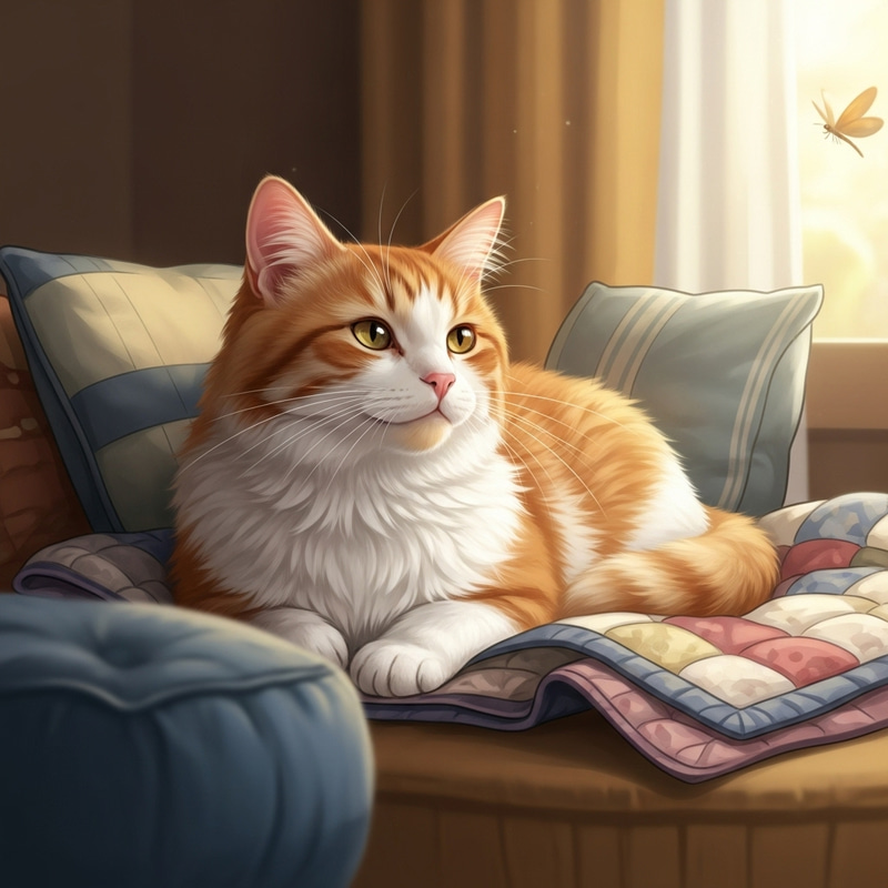 Beautiful Cat with Orange and White Fur Beautiful Cat with Orange and White Fur