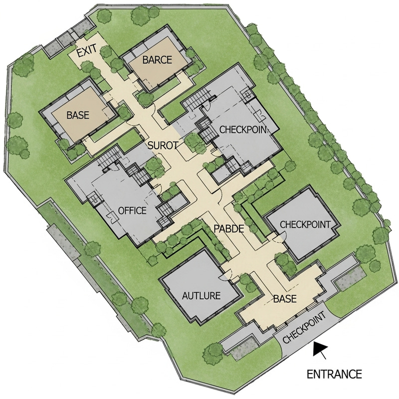 Architectural Base Plan for Entry and Checkpoint Navigation Architectural Base Plan for Entry and Checkpoint Navigation