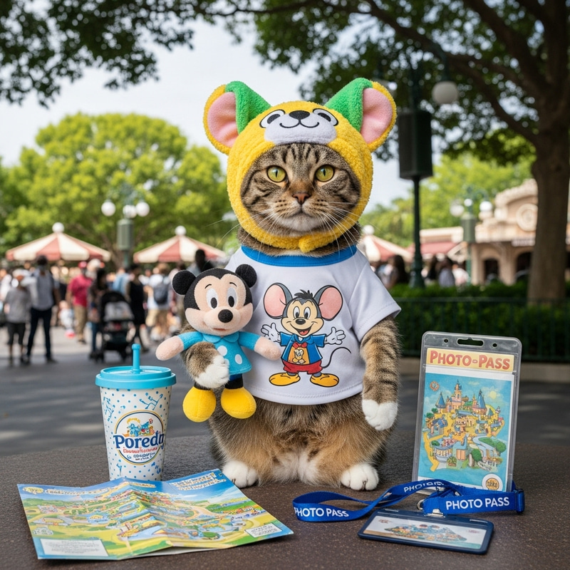 Disney Dressed Tomcat Visits Park | Family Fun Vacation Disney Dressed Tomcat Visits Park | Family Fun Vacation