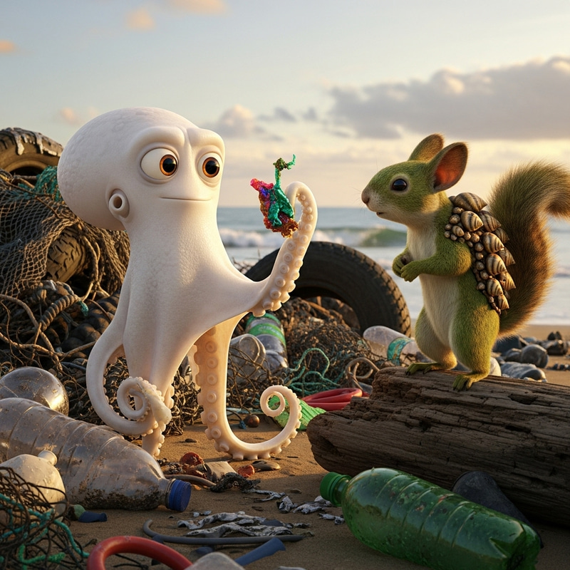 Alf the White Octopus Creating New Objects from Waste Alf the White Octopus Creating New Objects from Waste