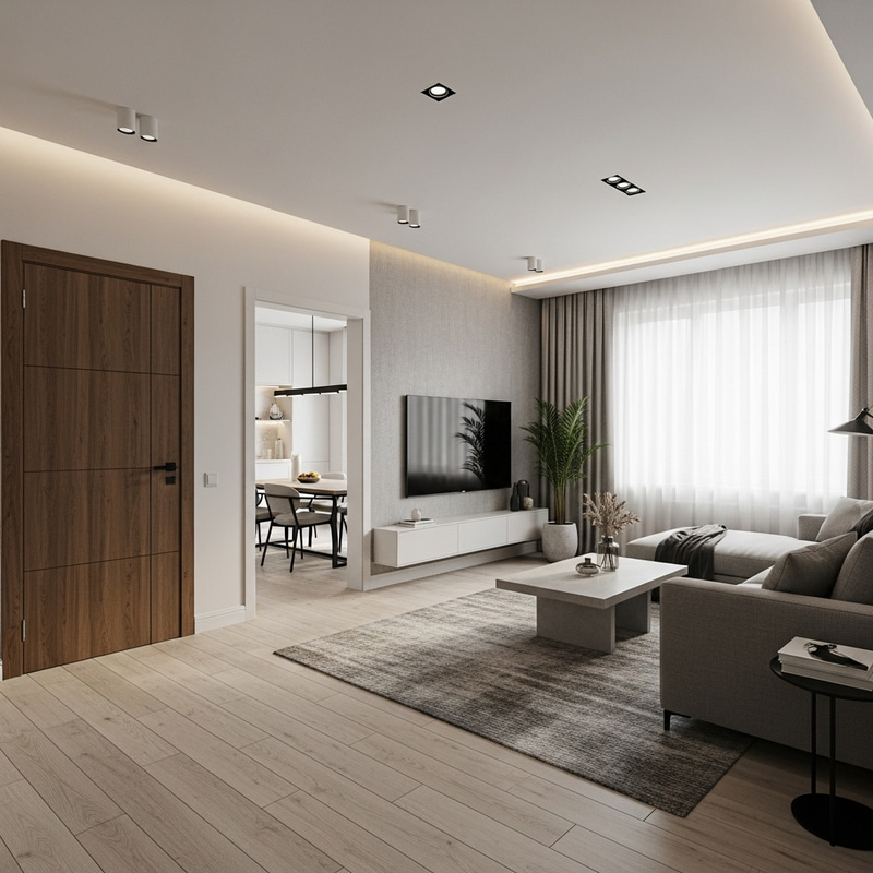 Stylish Living Room: 4m x 6m Dimensions & Dining Area Stylish Living Room: 4m x 6m Dimensions & Dining Area