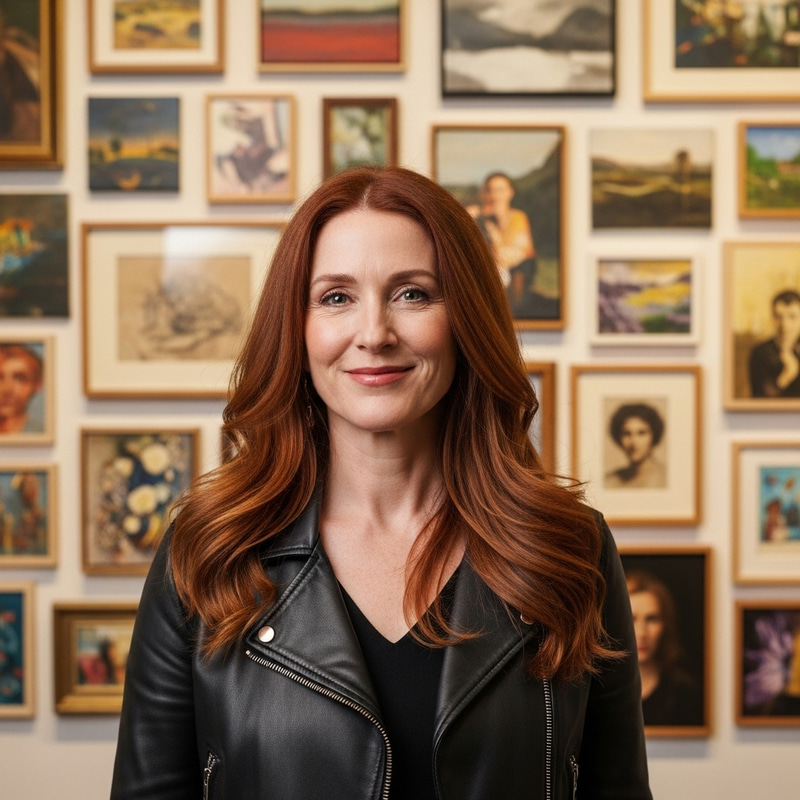 Elegant Portrait of a Mature Woman with Red Hair Elegant Portrait of a Mature Woman with Red Hair