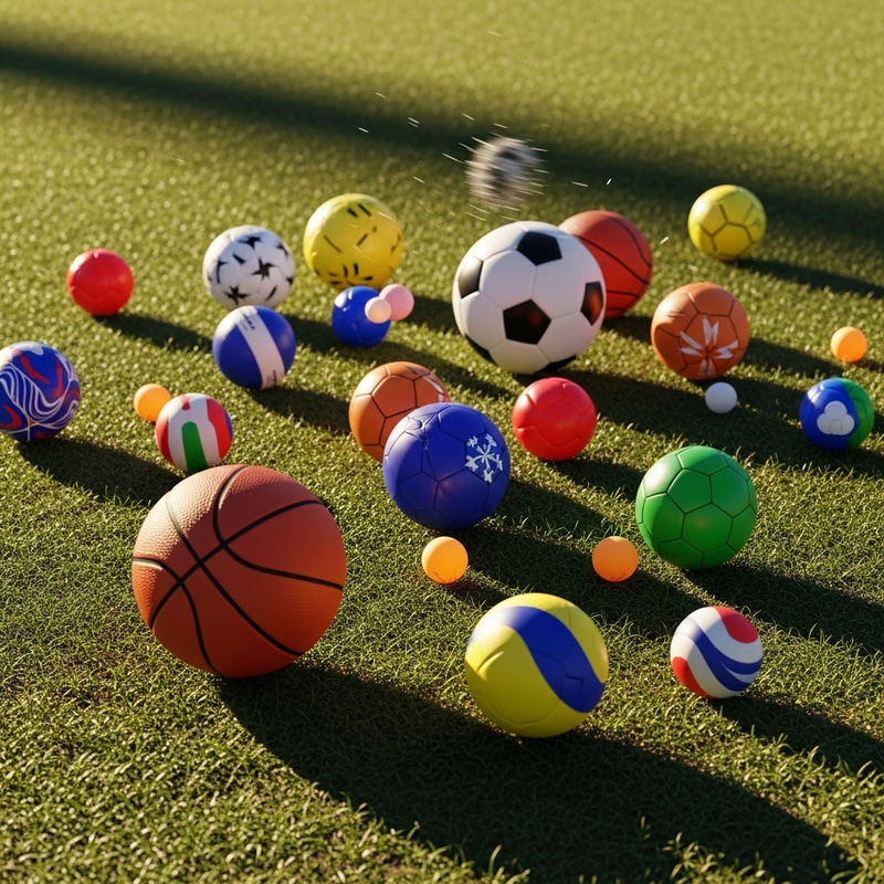 Vibrant Balls in a Scenic Field Vibrant Balls in a Scenic Field