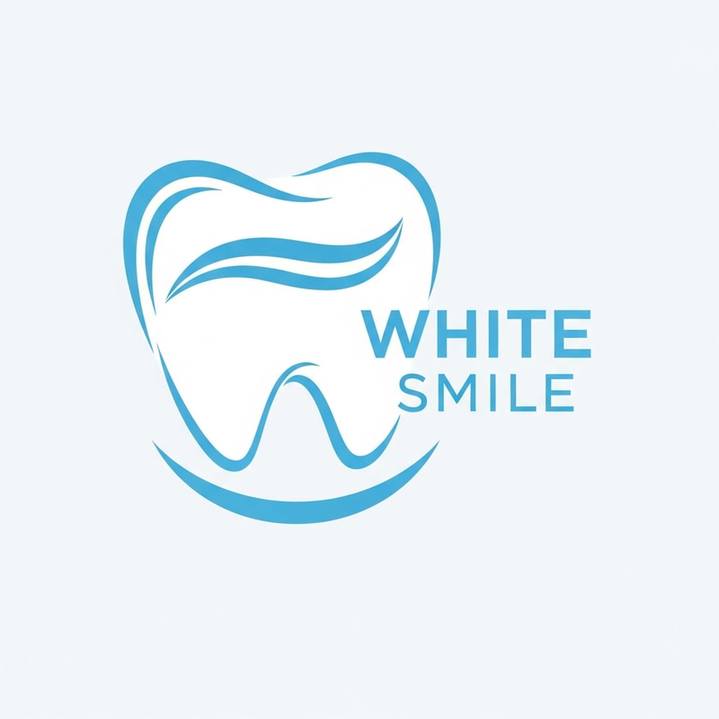 White Smile Dental Health Logo | Clean & Calm Design White Smile Dental Health Logo | Clean & Calm Design