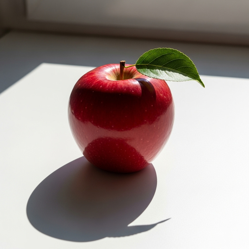 Shiny Red Apple: Nature's Simple Beauty Shiny Red Apple: Nature's Simple Beauty