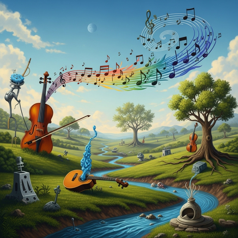 Surrealistic Music Theme Wonderland