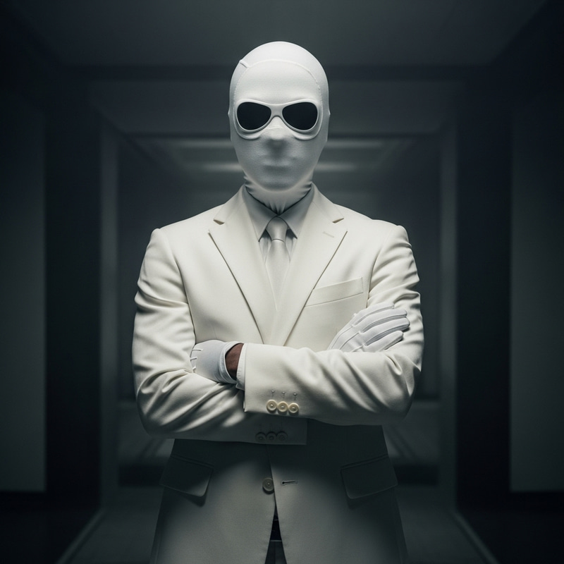 Elegant Secret Group Member in All-White Suit