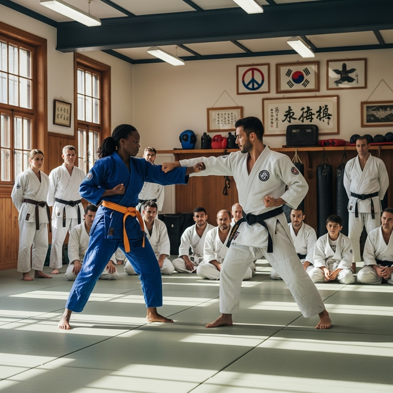 Intense Martial Arts Fight: Epic Sparring Match