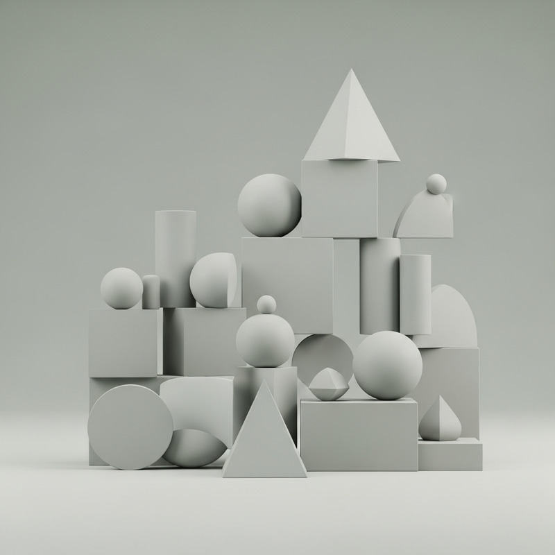 Abstract Geometric Shapes: Minimalistic Harmony