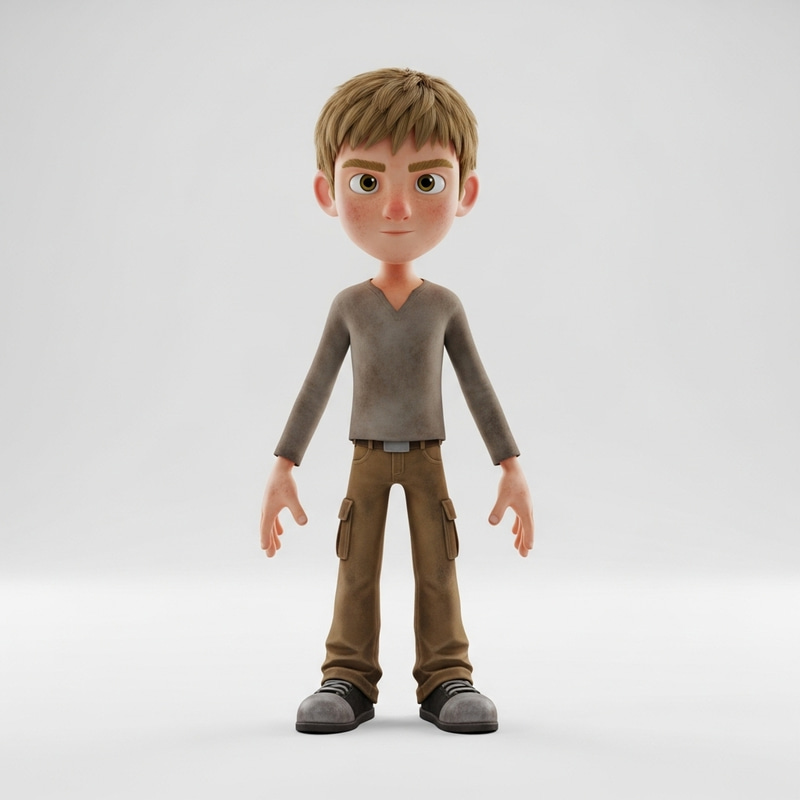 3D Animated Newt from Maze Runner in Pixar Style 3D Animated Newt from Maze Runner in Pixar Style