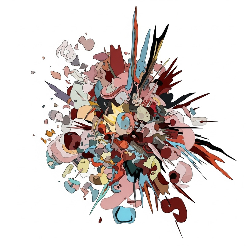 Abstract Representation of Aphasie: Chaos & Color Symphony