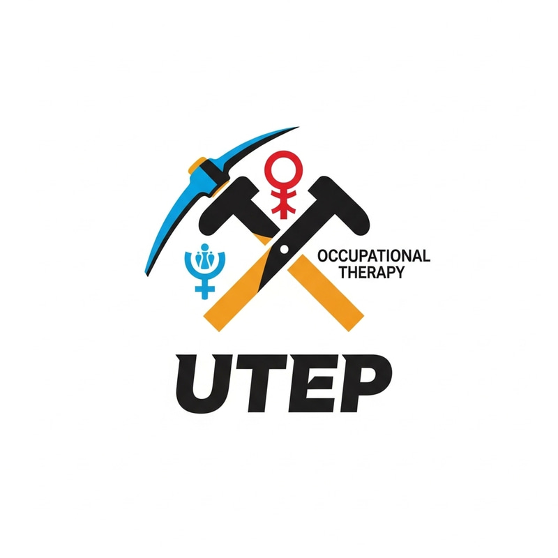 Cool UTEP T-Shirt Logo with Pick Axe & Therapy Symbols Cool UTEP T-Shirt Logo with Pick Axe & Therapy Symbols