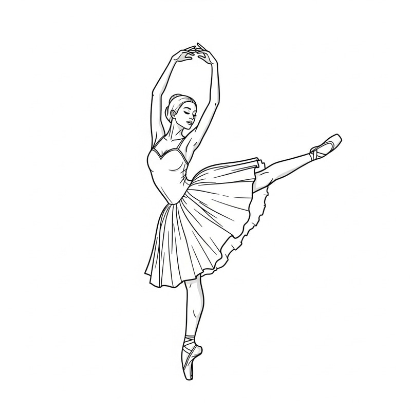 Elegant Ballet Dancer Icon Showcasing Flexibility Elegant Ballet Dancer Icon Showcasing Flexibility