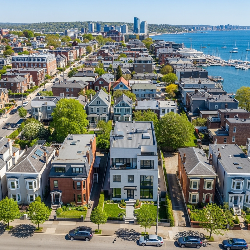 Diverse Architecture in a Bustling Neighborhood Diverse Architecture in a Bustling Neighborhood