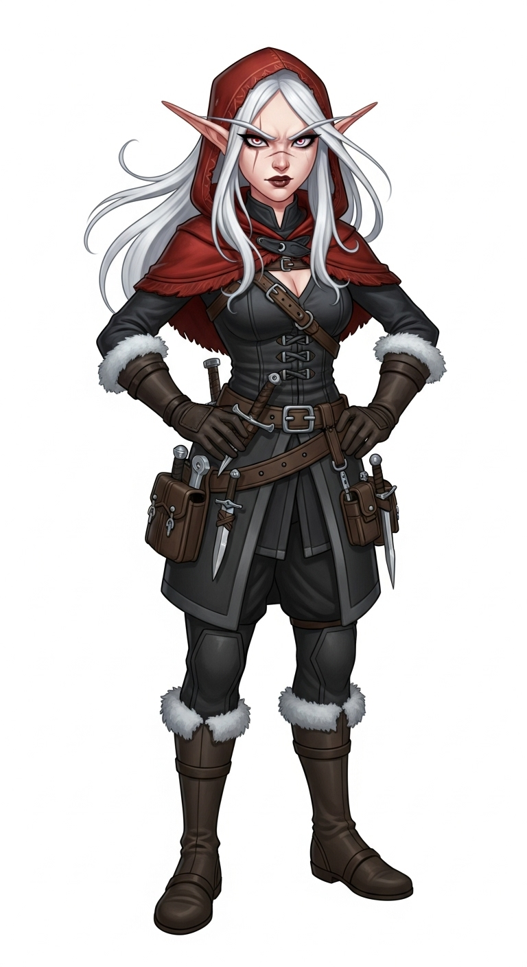 Half-Elf Rogue Character | Disciplined & Mischievous | North Traits