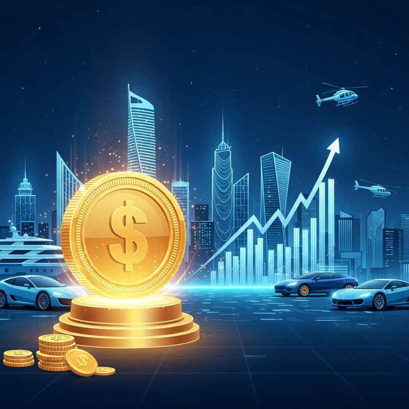 Financial Success Millionaire Visualization Financial Success Millionaire Visualization