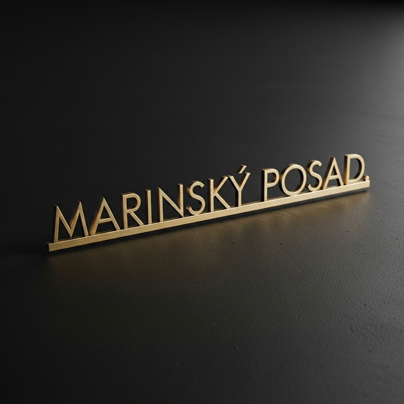 Handcrafted Designer Inscription 'MARIINSKY POSAD'