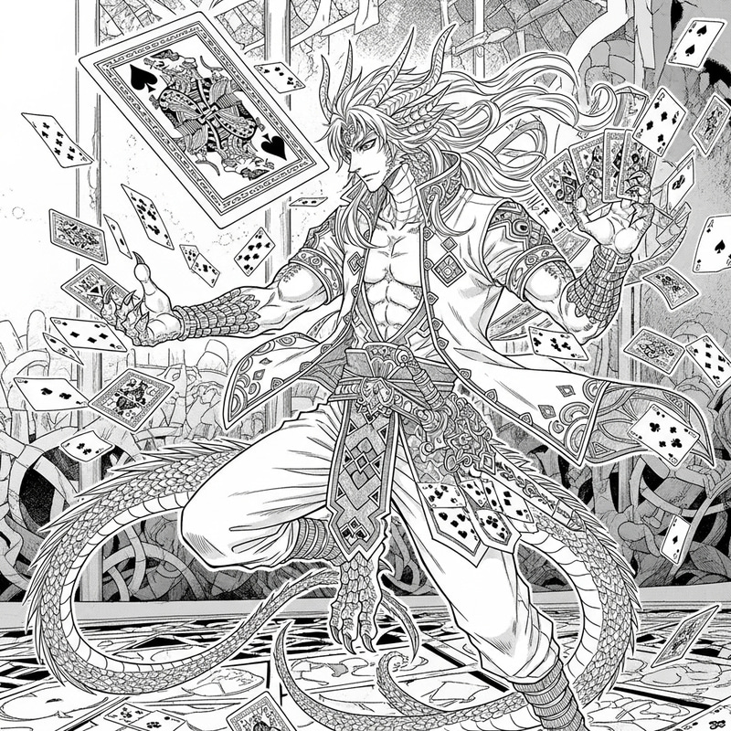 Monochromatic Dragon Man Manga Artwork Monochromatic Dragon Man Manga Artwork