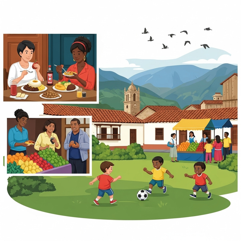 Colombia Day: Vibrant Scenes of Bandeja Paisa, Markets & Soccer Fun Colombia Day: Vibrant Scenes of Bandeja Paisa, Markets & Soccer Fun