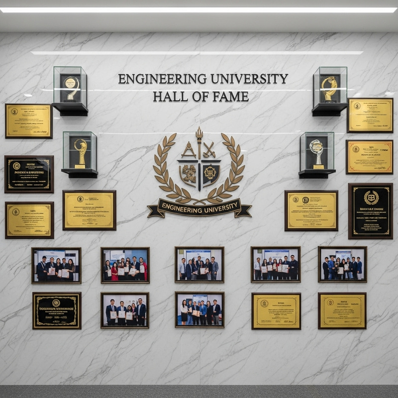 Top Engineering University: Hall of Fame Wall for World Ranking Prestige Top Engineering University: Hall of Fame Wall for World Ranking Prestige