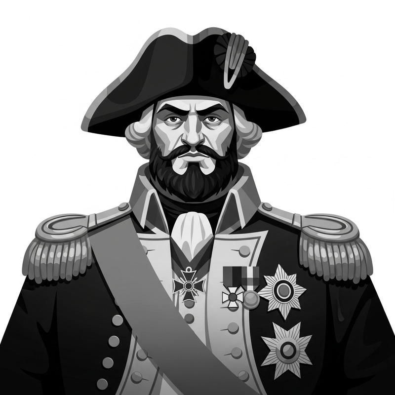 Modern Stylized Portrait of Peter the Great | Black and White Art Modern Stylized Portrait of Peter the Great | Black and White Art