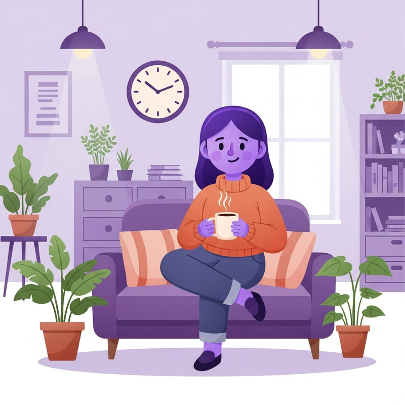 Yandex's Search Assistant Alice Enjoying a Leisurely Coffee Break