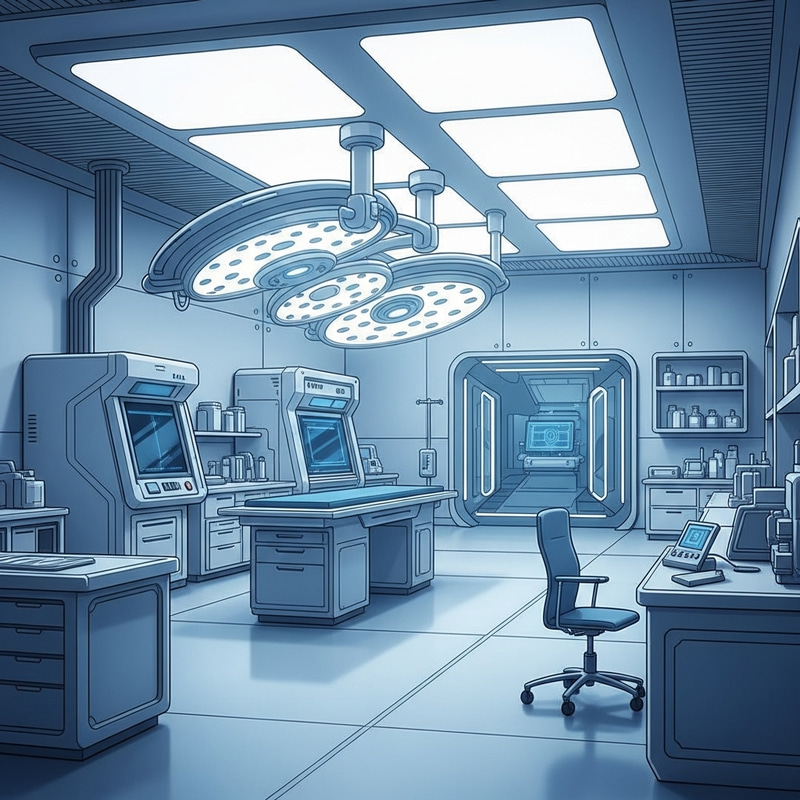 High-Tech Medical Lab | Innovation & Precision in Sci-Fi Ambiance High-Tech Medical Lab | Innovation & Precision in Sci-Fi Ambiance