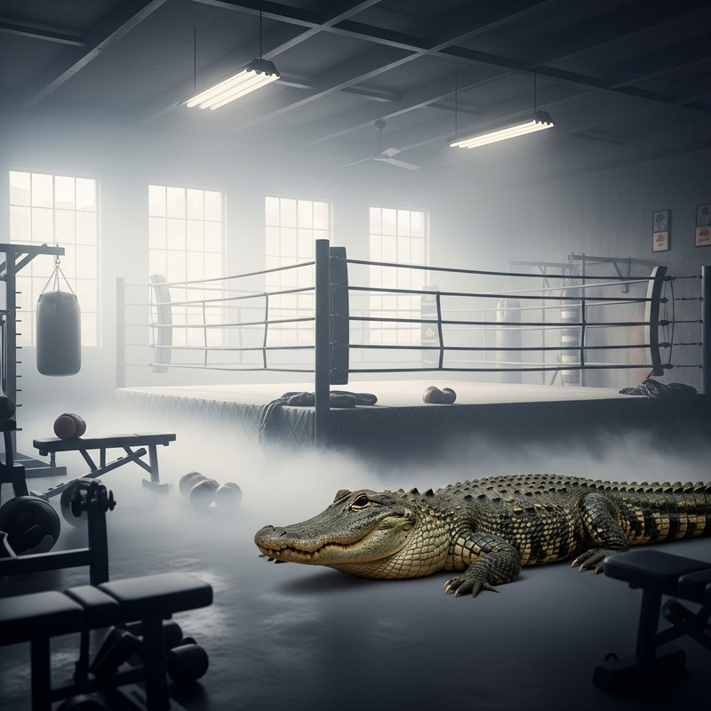Unusual Boxing Club: Fog, Ring & Alligator