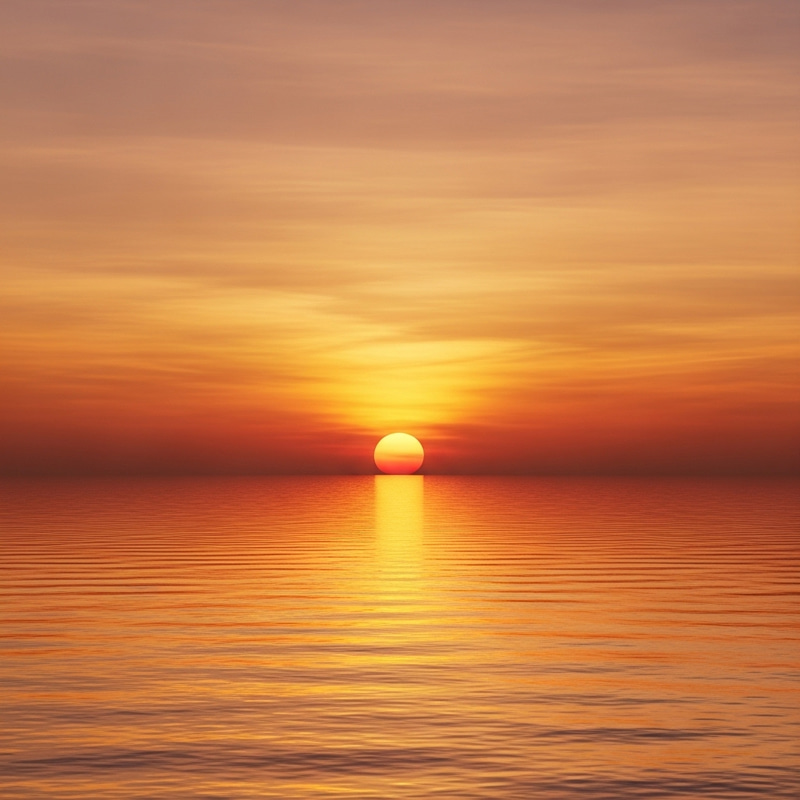 Impressionist Sunset over Ocean: Serene Beauty in Nature Impressionist Sunset over Ocean: Serene Beauty in Nature