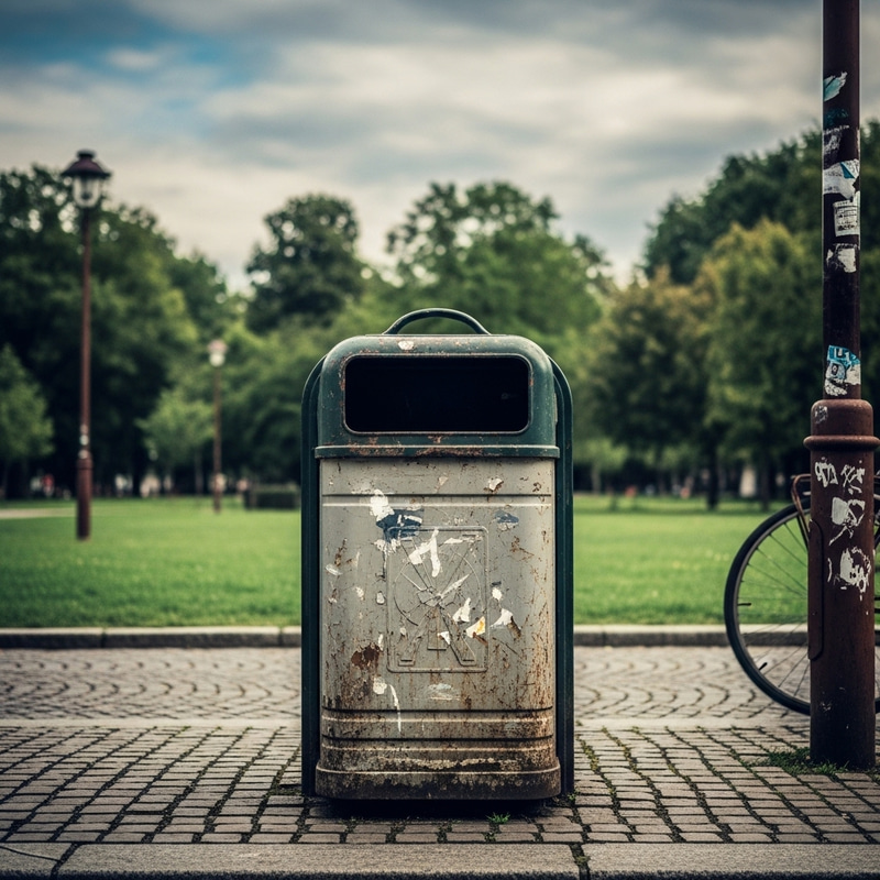 Retro Trash Bin: Nostalgic Vintage Background Retro Trash Bin: Nostalgic Vintage Background