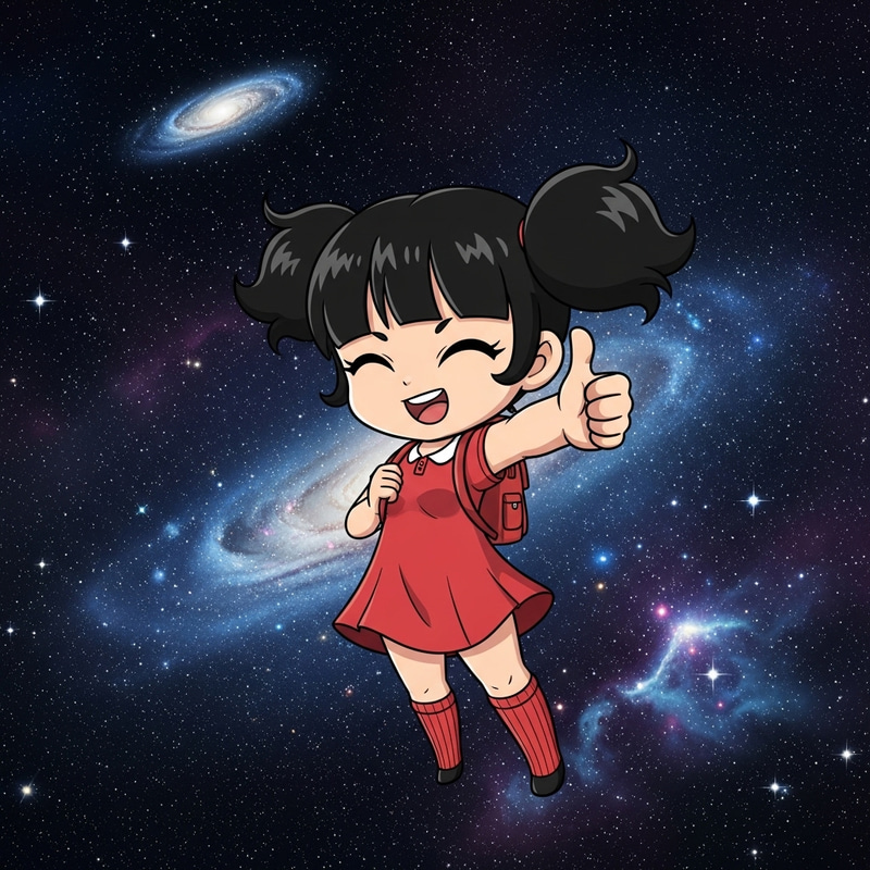 Dynamic Chibi Style Illustration of Female Character Kaai Yuki Dynamic Chibi Style Illustration of Female Character Kaai Yuki