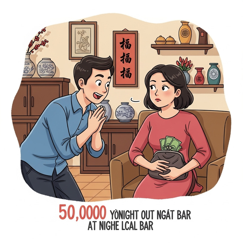 Humorous Vietnamese Couple with 50K VND Night Out Humorous Vietnamese Couple with 50K VND Night Out
