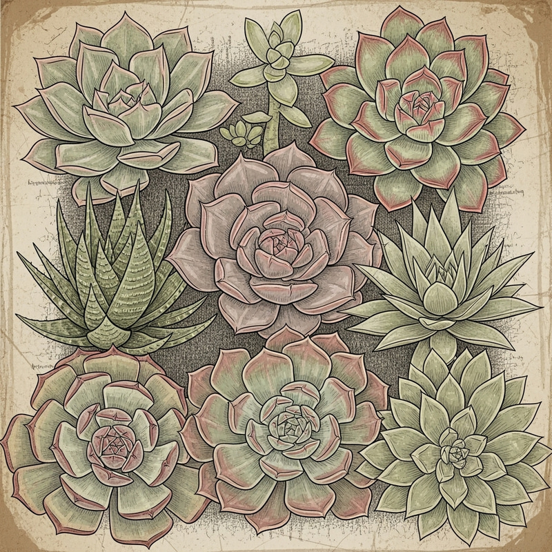 Vintage Succulent Art | Timeless and Nostalgic Design Vintage Succulent Art | Timeless and Nostalgic Design