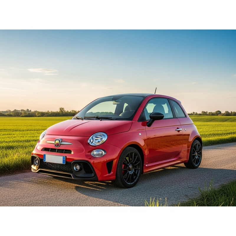 Sleek Abarth 595 in Striking Red | Stunning View Sleek Abarth 595 in Striking Red | Stunning View