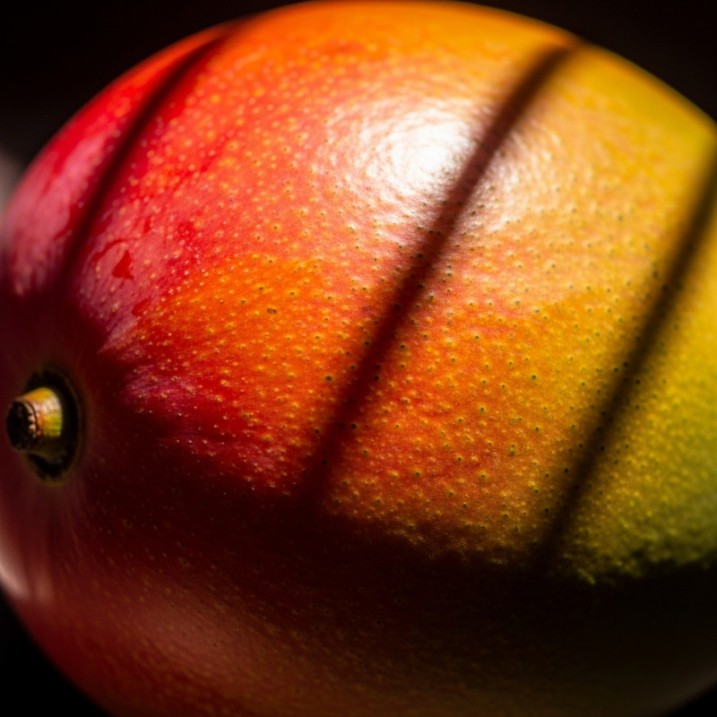 Intricately Detailed Ripe Mango Close-Up Imagery Intricately Detailed Ripe Mango Close-Up Imagery