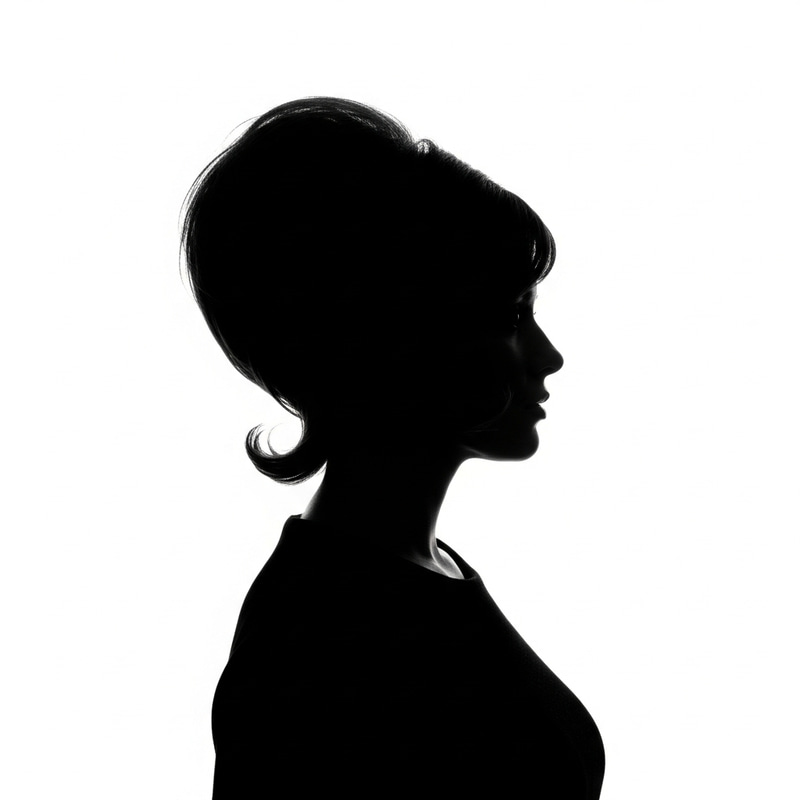 Patty Boyd Silhouette Art - 1960s Style Head & Torso Patty Boyd Silhouette Art - 1960s Style Head & Torso