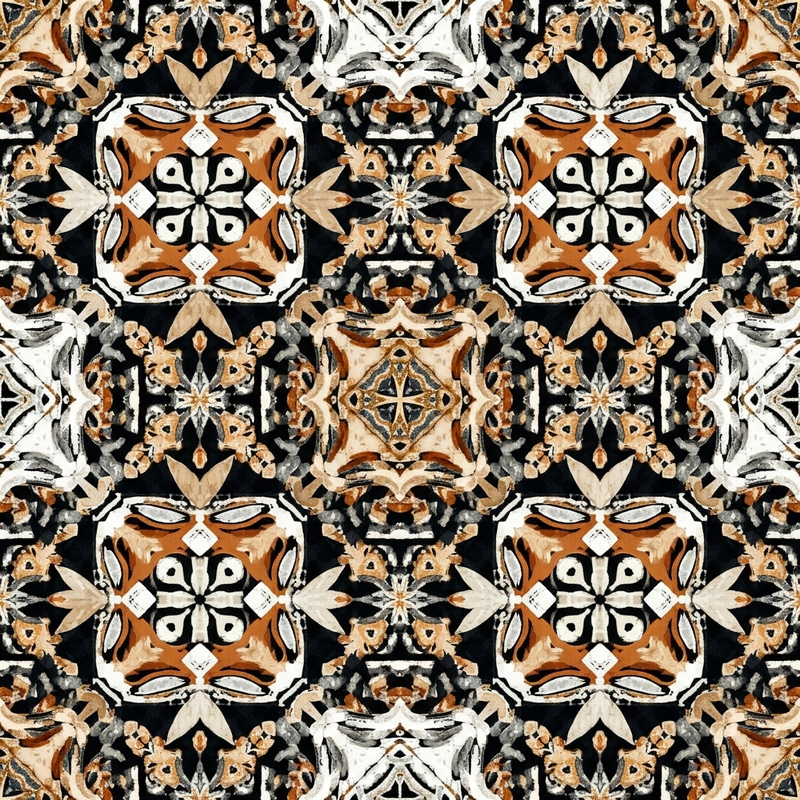 Balinese Batik Print Seamless Pattern in Earthy Colors Balinese Batik Print Seamless Pattern in Earthy Colors