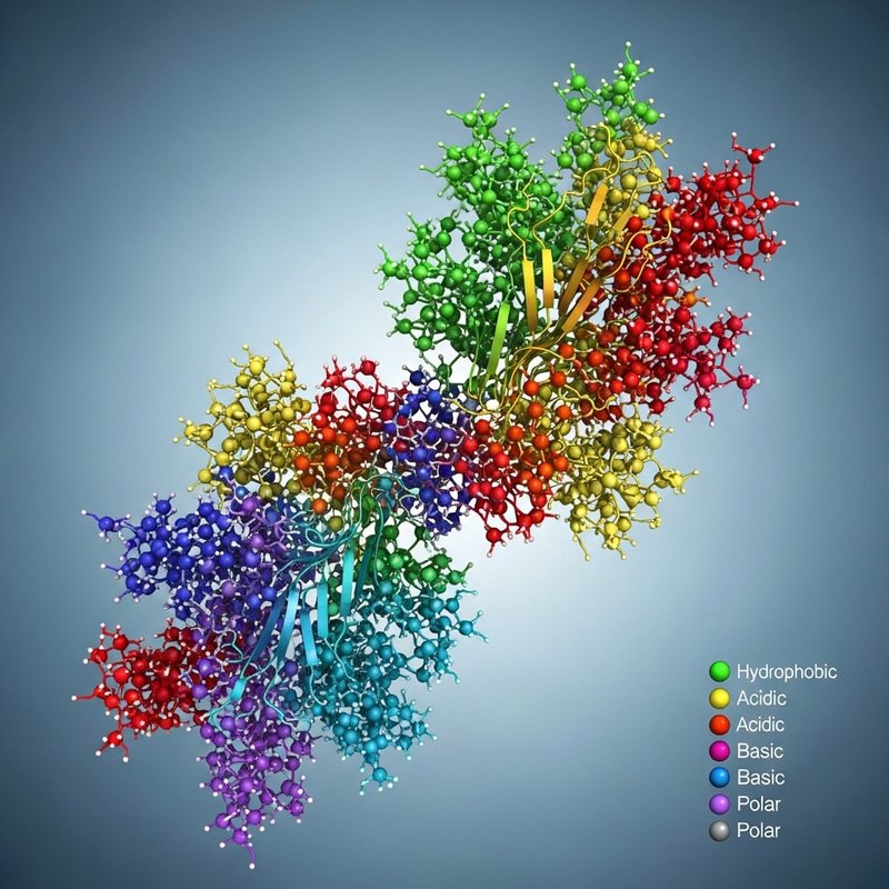 Micro Protein Molecule Structure View