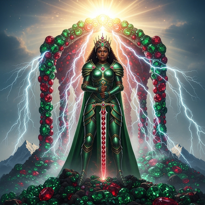 Emerald and Ruby Empowered Black Woman: Majesty Revealed Emerald and Ruby Empowered Black Woman: Majesty Revealed