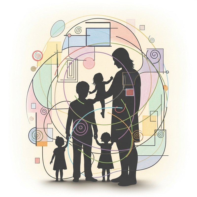 Family Bonding Abstract Art | Embrace Togetherness