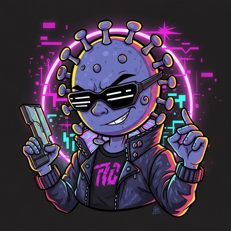 Personified Pathogen Hacker - Cyberpunk Art Personified Pathogen Hacker - Cyberpunk Art