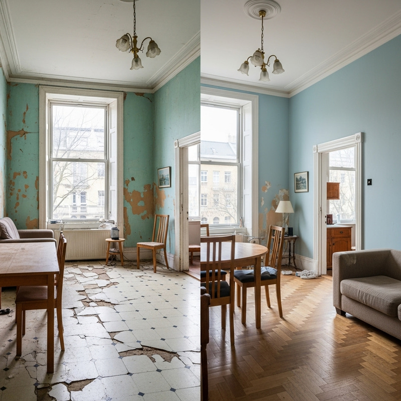 Property Interior Makeover: Before vs After Minor Repairs Property Interior Makeover: Before vs After Minor Repairs